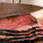 Pastrami being sliced